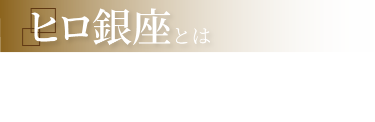 ヒロギンザとは背景