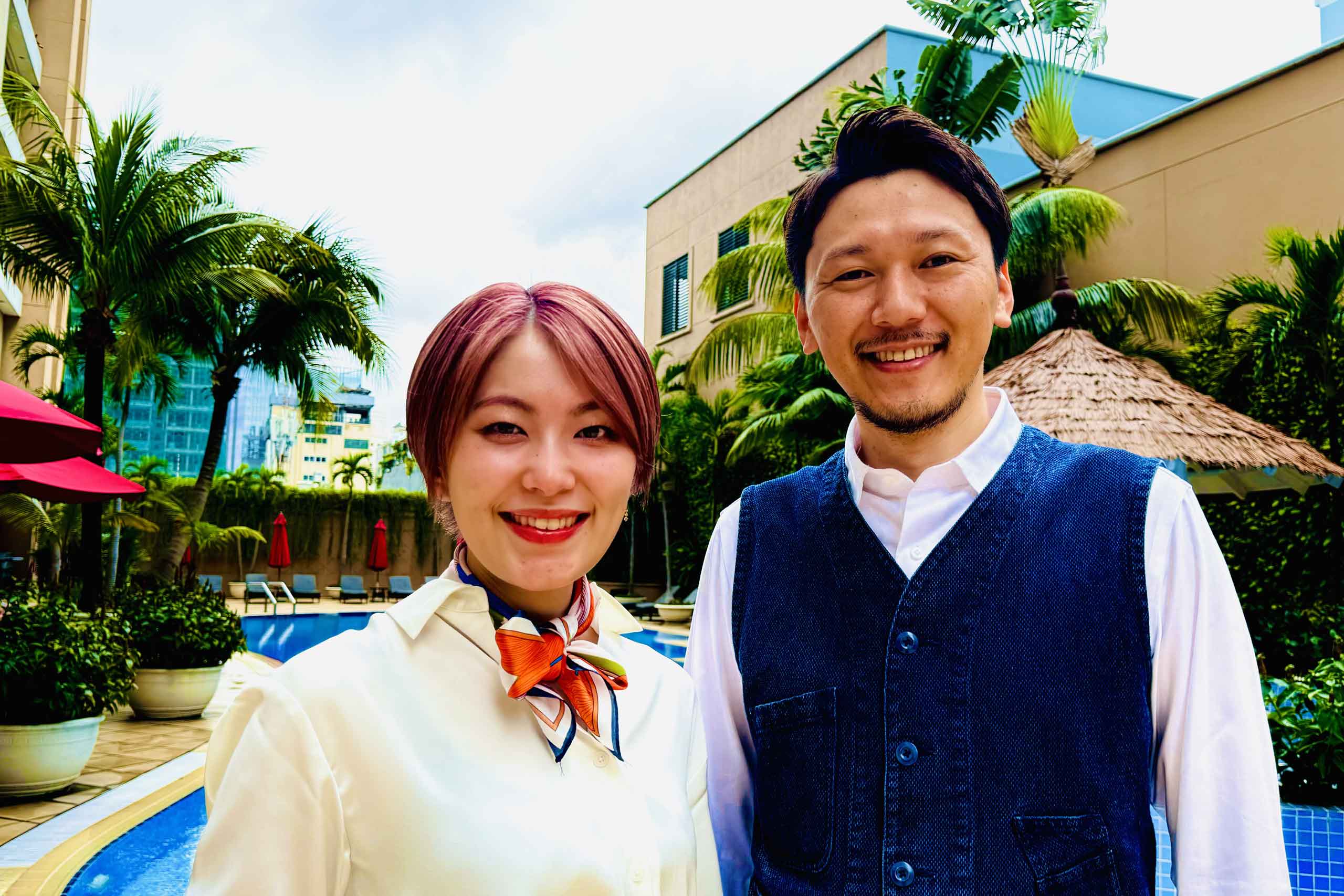 ベトナムホーチミンカラベルホテル店受付写真