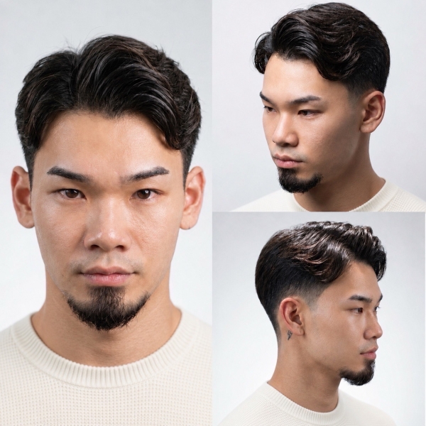 清潔感と色気を両立。大人のフェード×パーマスタイル