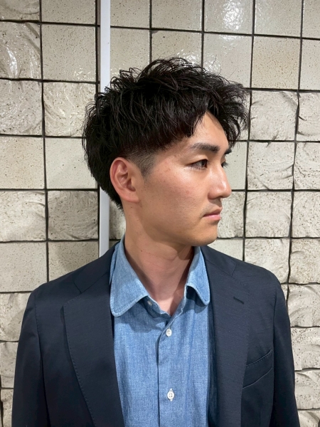 ビジネススタイル！ツーブロックアップバング