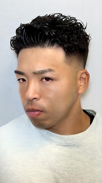 ビジネスマン必見！清潔感UPオールバックパーマ