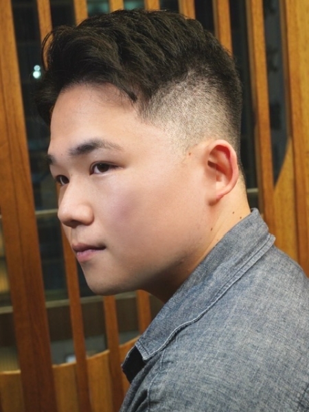 漸層刈剪 × 73分線造型