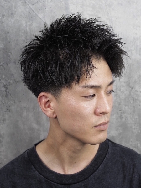 Spiky Short Hair × Perm