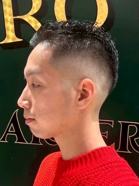 短めバックパーマスタイル！