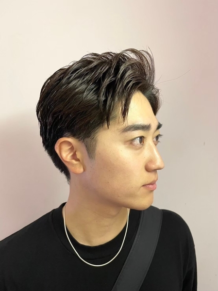紳士側分短髮