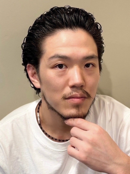 カーリーハンサムオールバック