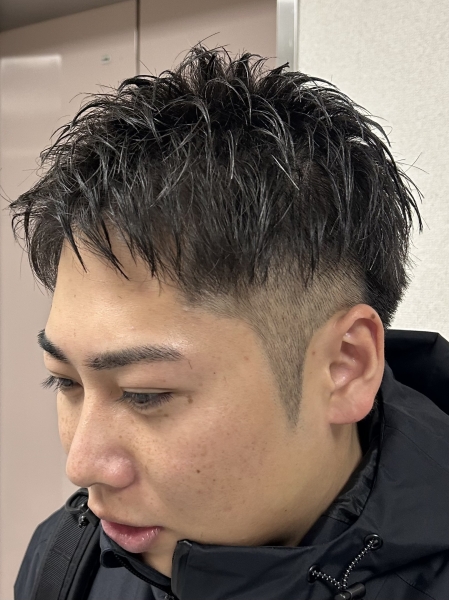 ツーブロックショート