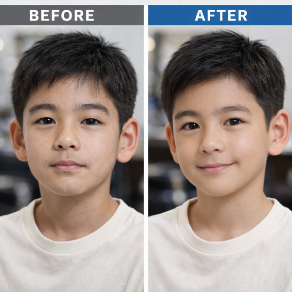 小学生の男の子のカットもお任せください