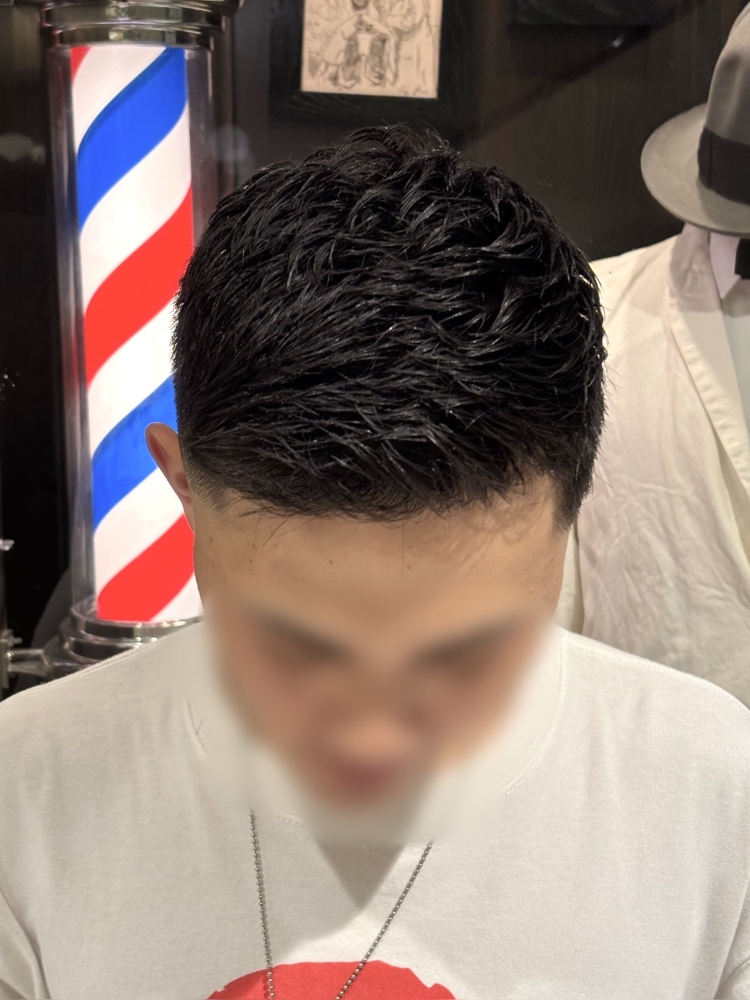 アイロンパーマ×フェード