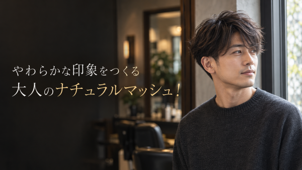 やわらかな印象をつくる大人のナチュラルマッシュ！