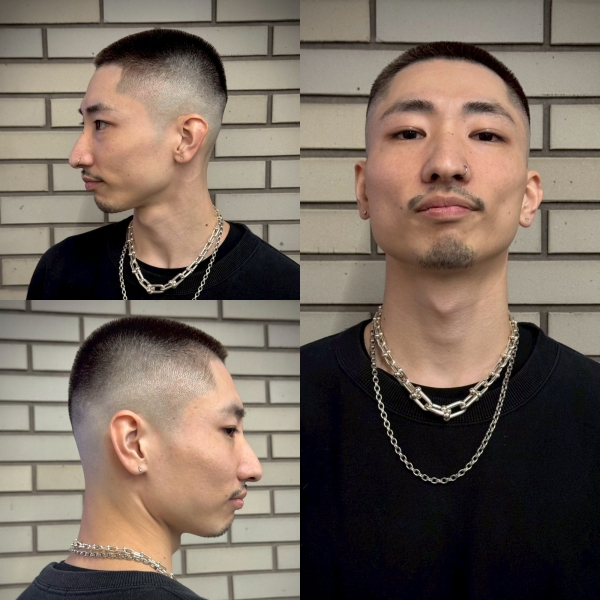 スキンフェード×バズカット