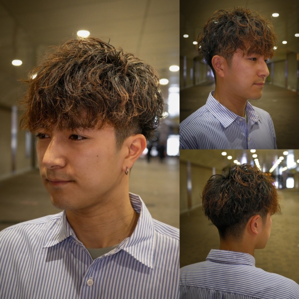 無造作ニュアンスパーマショート