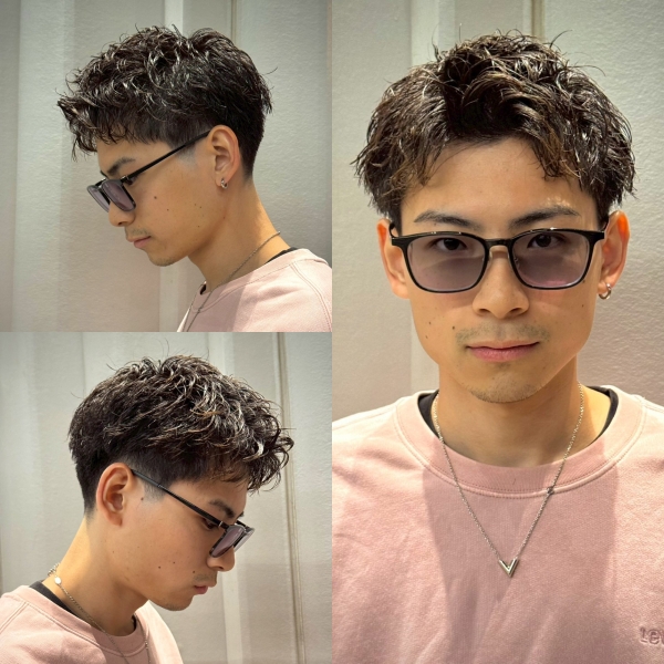 大人ニュアンスパーマ×低めフェード