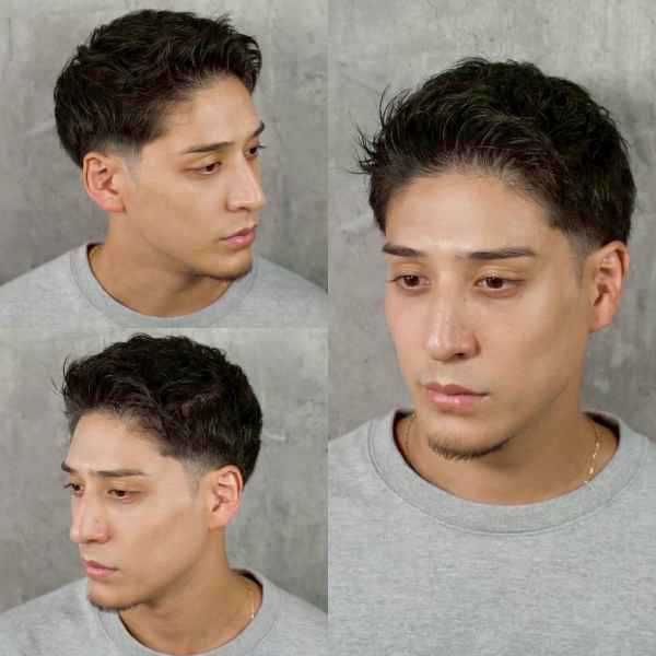 清潔感を纏う大人フェードショート