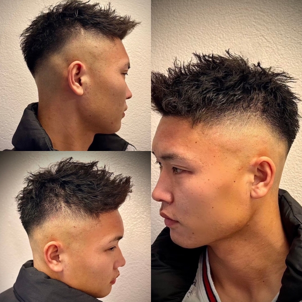 男らしさ全開。ハイフェード×スパイキー