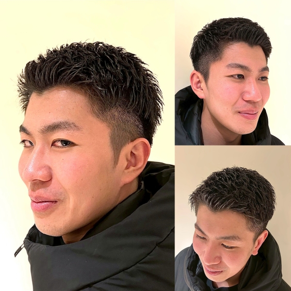 ナチュラルアップバングフェード