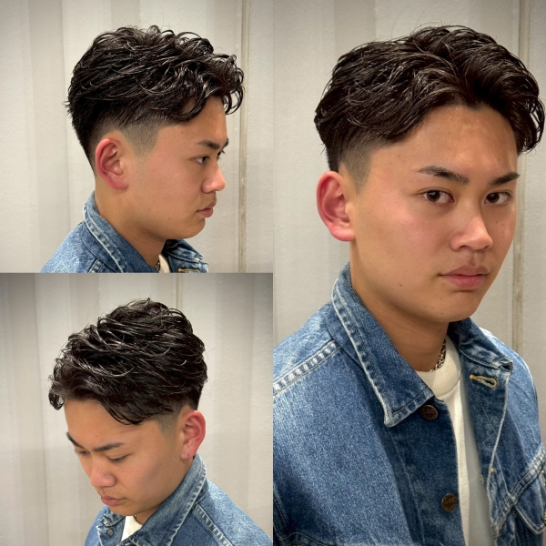 ナチュラルパーマフェード