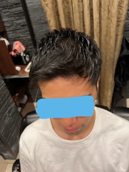 ツーブロックアップバング