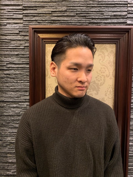 オールバック ヘアカタログ 高級理容室 床屋 ヘアサロン Premium Barber プレミアムバーバー