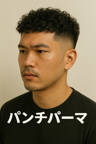 パンチパーマスタイル!