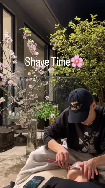 お顔剃りタイムでリフレッシュ