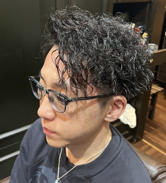 縦落ちツイストパーマ