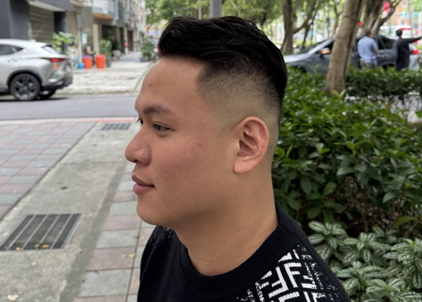 美式漸層西裝油頭