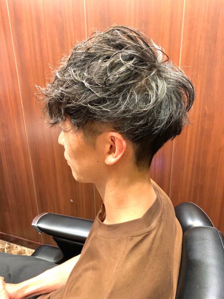 メンズパーマスタイル ヘアカタログ 高級理容室 床屋 ヒロ銀座ヘアーサロン