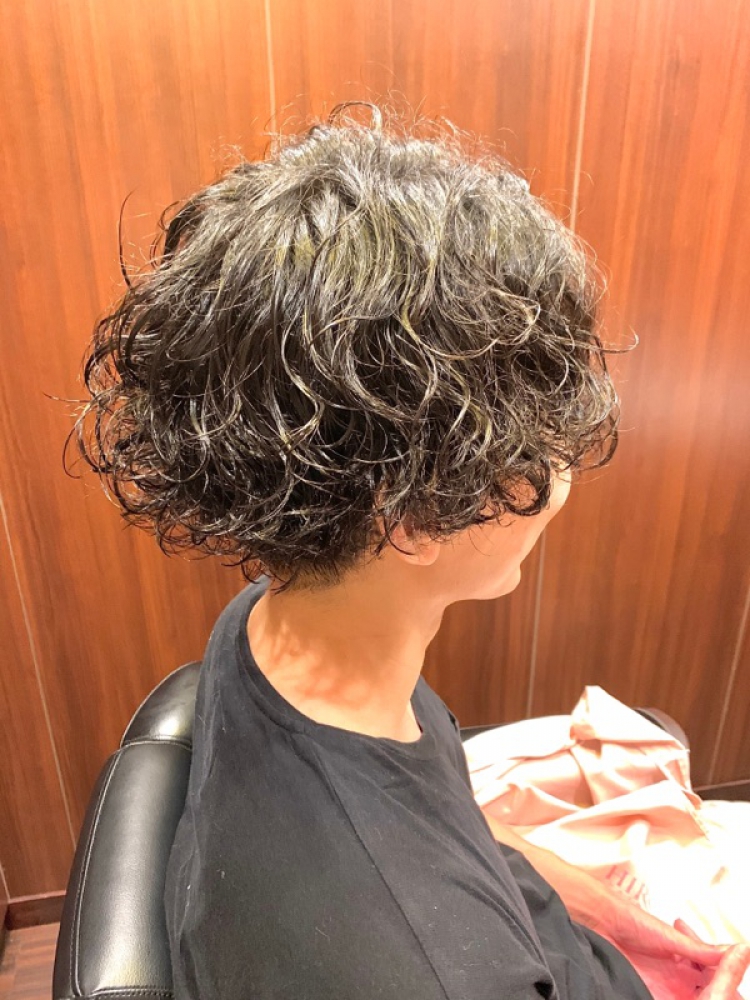 メンズスパイラルパーマスタイル ヘアカタログ 高級理容室 床屋 ヒロ銀座ヘアーサロン