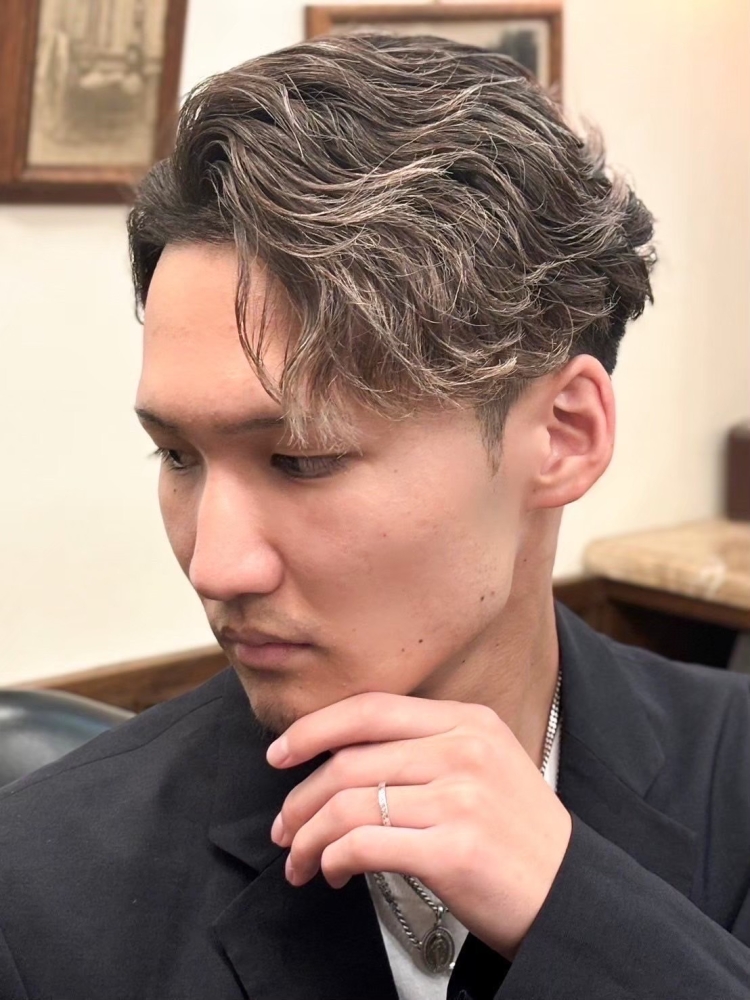 大人映えツーブロックかき上げ
