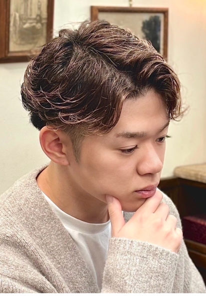 七三柔らかパーマ