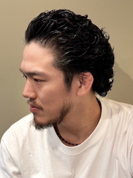オールバックパーマ