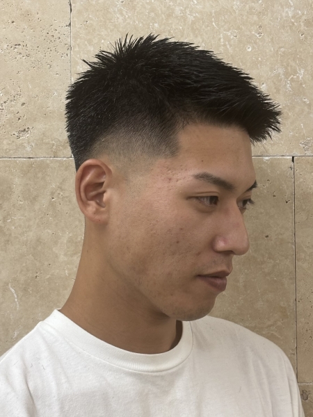 いかつすぎないフェードでセットしやすく◎