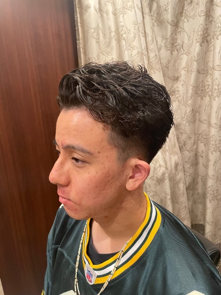 かきあげ風パーマ