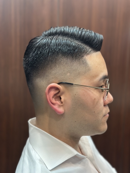 フェードで横顔までかっこよく