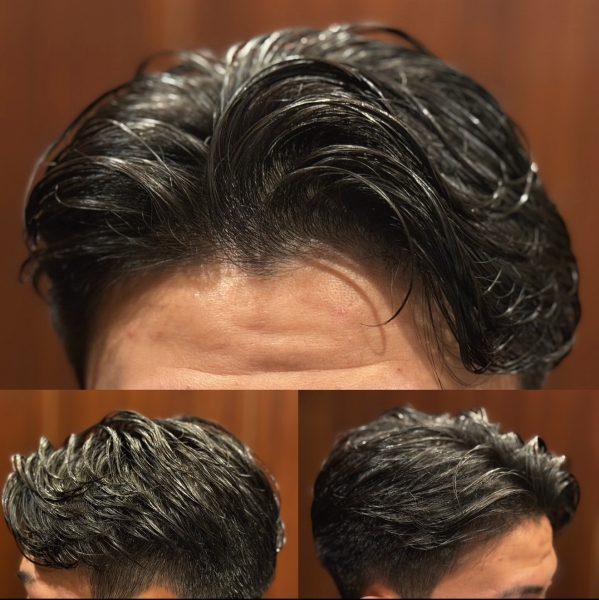 ナチュラルで上質な七三ビジネスパーマ