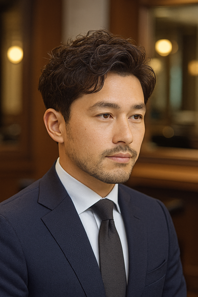  忙しい30代に似合う、清潔感あるビジネスパーマスタイル