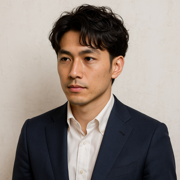 メンズ　ビジネス七三分けすたいる