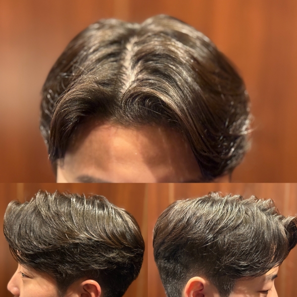 メンズナチュラルセンターパート