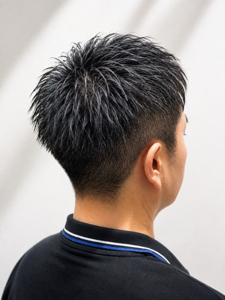 おじさんツーブロックショートスタイル