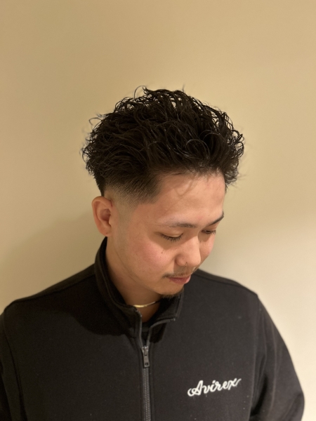 フェード×スネークパーマ