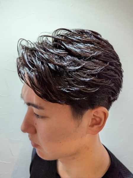 毛流れパーマ