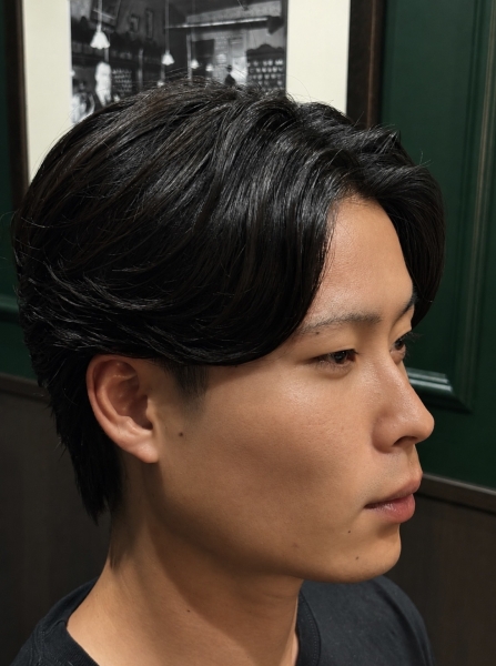 自然な毛流れパーマ