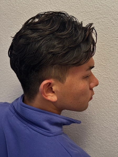 毛流れセンターパート