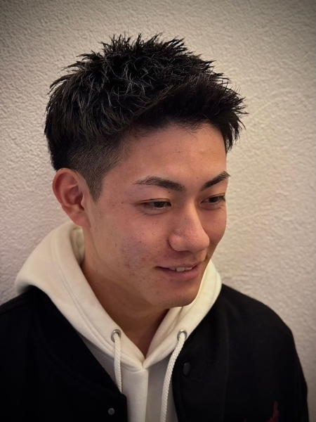 ツーブロアップバング