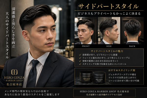 名古屋で男を上げるサイドパートスタイル！