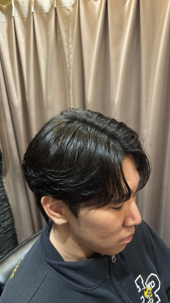 冬に映える爽やかアップバング】