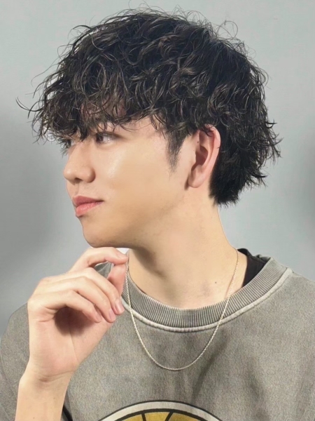 波巻、スパイラルのミックスパーマ