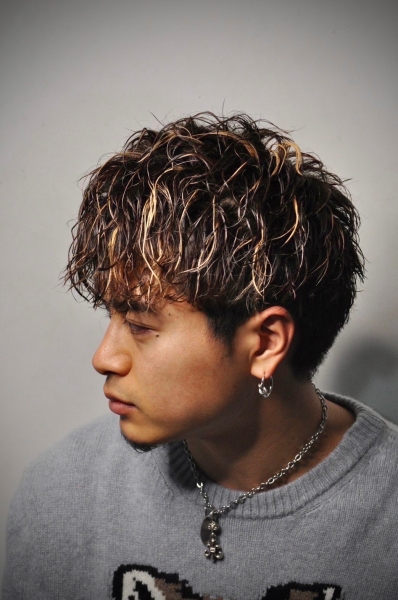 パーマ×ハイライト