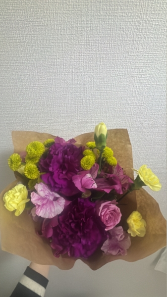 人生初の花束をもらった誕生日